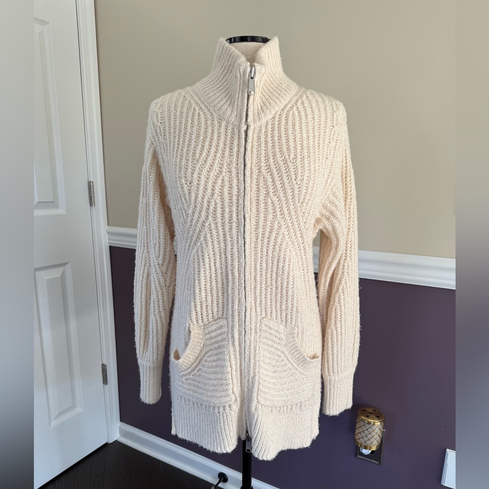 Anthropologie pilcro wool blend zip up sweater